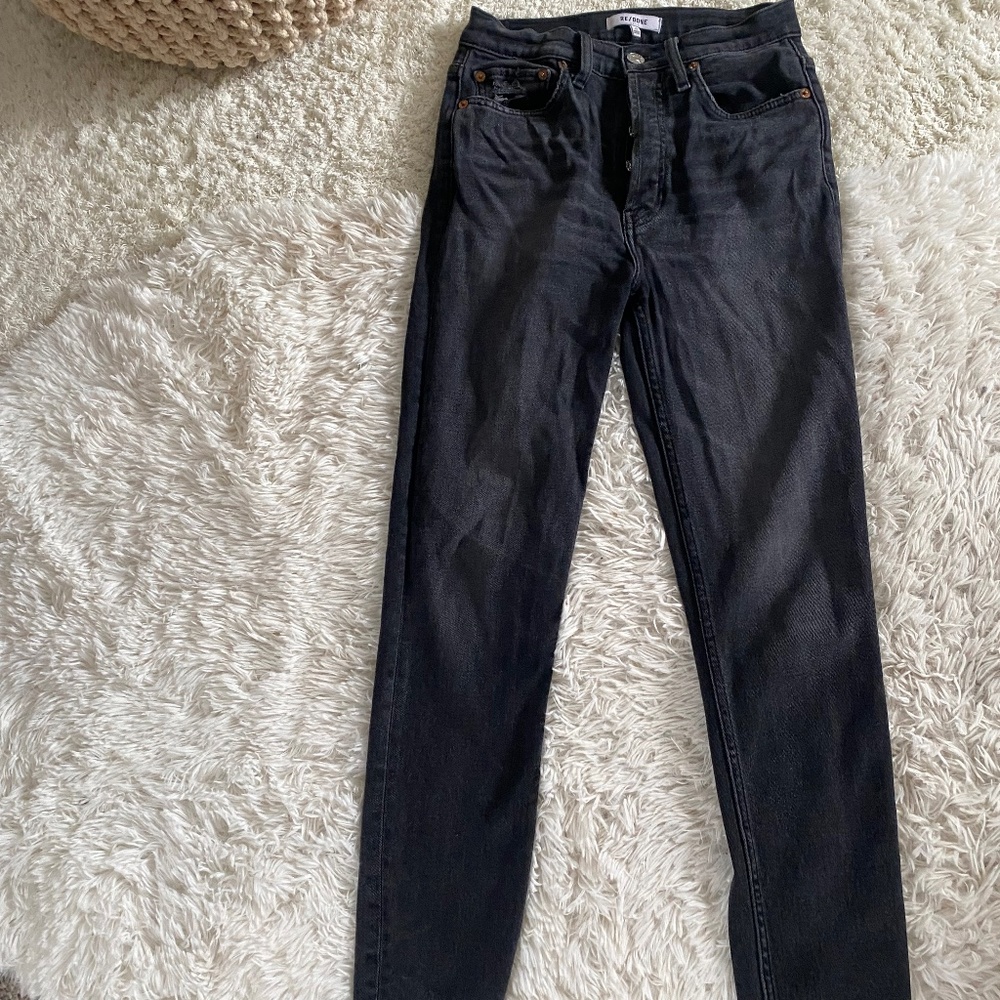 Redone dark charcoal denim